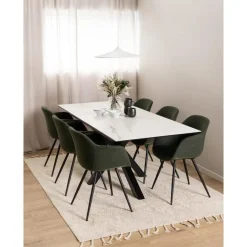 Zuvio Uitschuifbare Eettafel Wit Keramiek 210cm