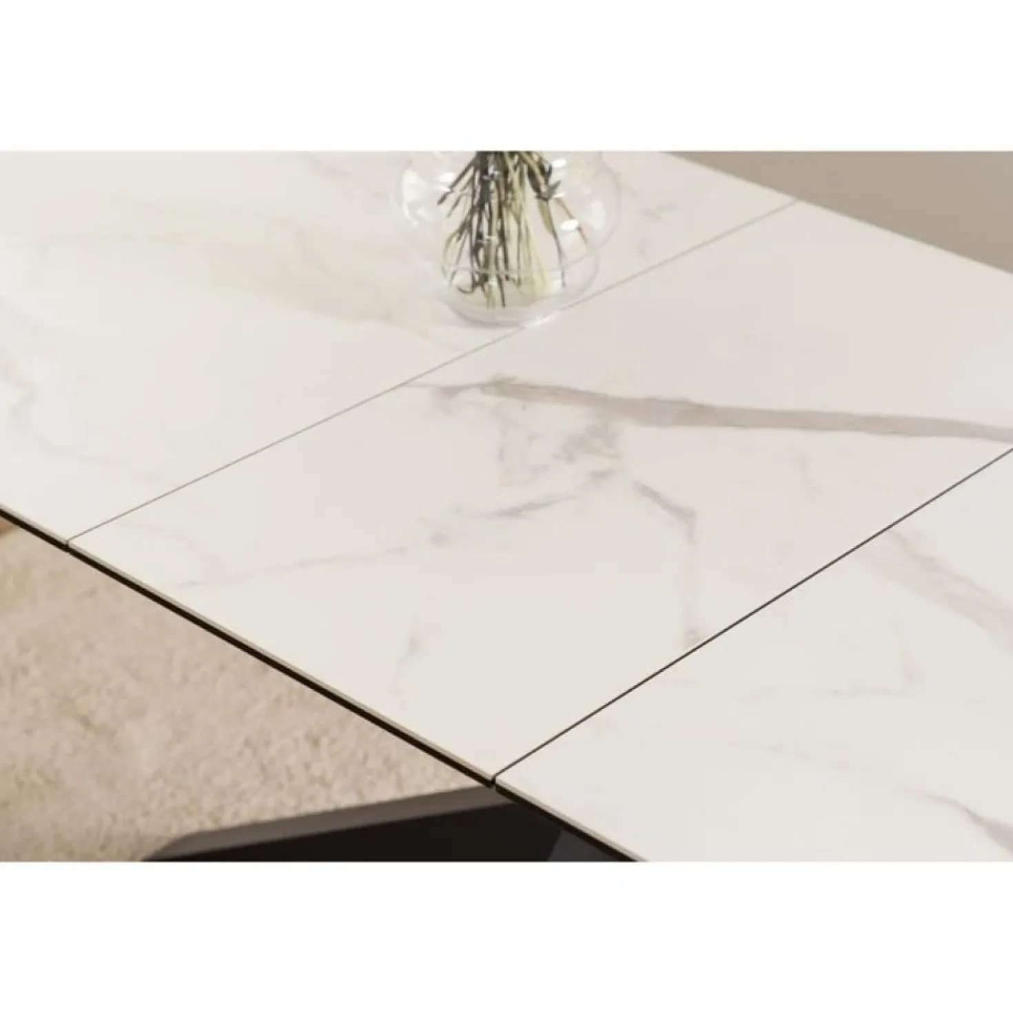 Zuvio Uitschuifbare Eettafel Wit Keramiek 210cm