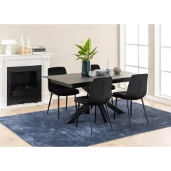 Zuvio Uitschuifbare Eettafel Zwart Keramiek 210cm