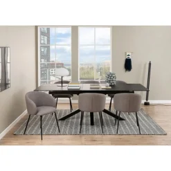 Zuvio Uitschuifbare Eettafel Zwart Keramiek 240cm