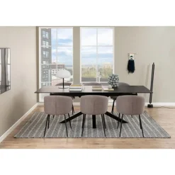 Zuvio Uitschuifbare Eettafel Zwart Keramiek 240cm
