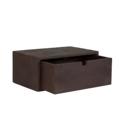 Zwevend Nachtkastje Hover Espresso Mangohout 45cm