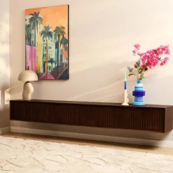 Zwevend Tv meubel Martin Walnoot 240cm