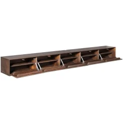 Zwevend Tv meubel Martin Walnoot 280cm