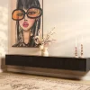 Zwevend Tv meubel Martin Zwart 240 cm