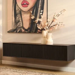 Zwevend Tv meubel Martin Zwart 160 cm