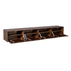Zwevend Tv meubel Melanie Walnoot 240cm