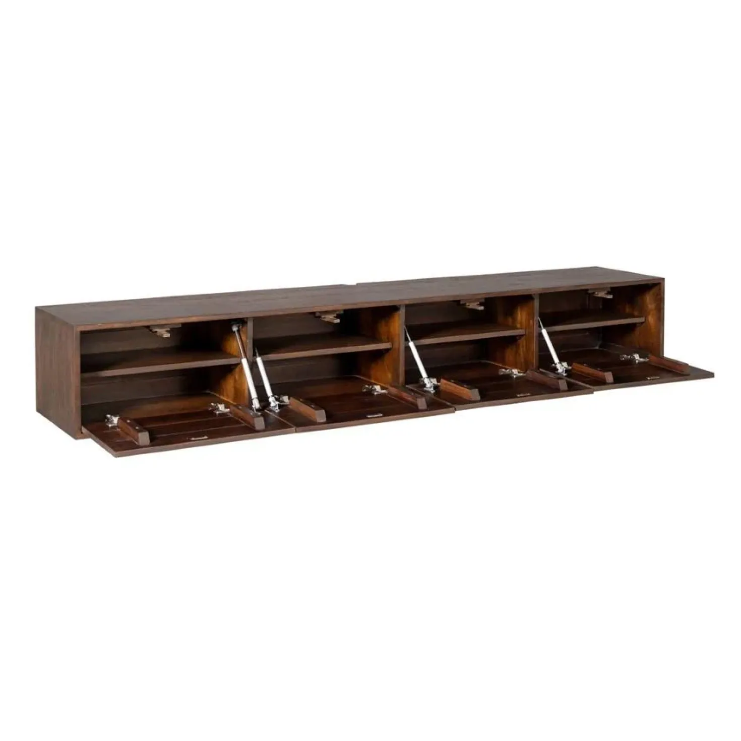 Zwevend Tv meubel Melanie Walnoot 240cm