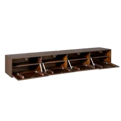 Zwevend Tv meubel Melanie Walnoot 200cm