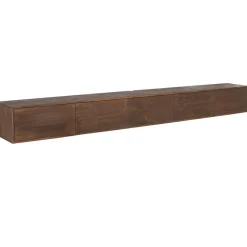 Zwevend Tv meubel Melanie Walnoot 280cm