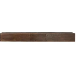 Zwevend Tv meubel Melanie Walnoot 280cm