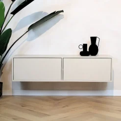 Zwevend Tv meubel Melanie Zand 120cm