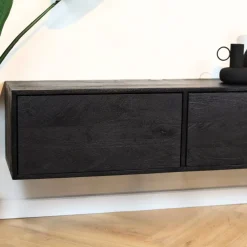 Zwevend Tv meubel Melanie Zwart 120cm