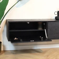 Zwevend Tv meubel Melanie Zwart 120cm