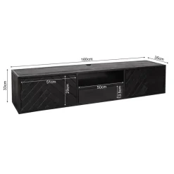 Zwevend Tv meubel Scandi 160 cm